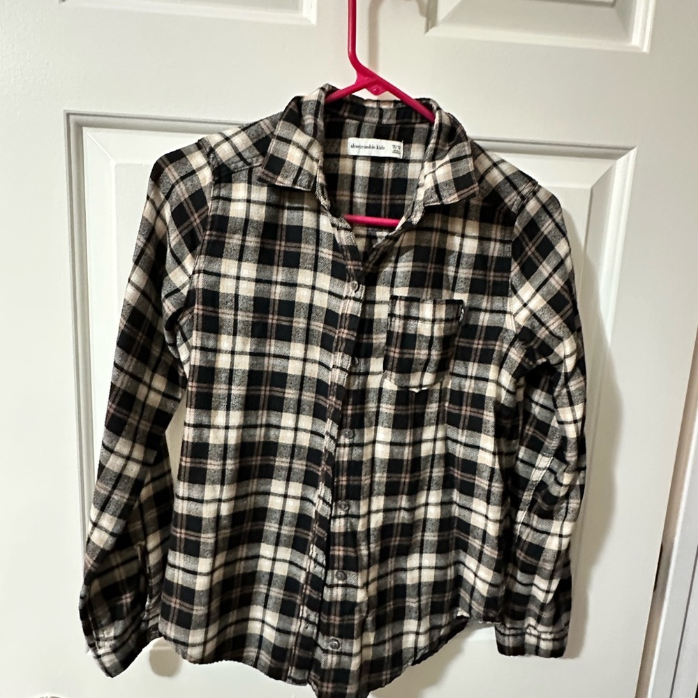 Abercrombie Kids Black and White Button Down Shirt